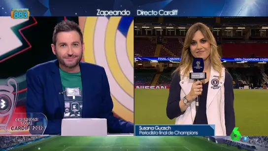 La periodista deportiva Susana Guasch conecta con Zapeando La periodista deportiva Susana Guasch conecta con Zapeando