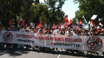 Protestas contra el CETA en Madrid