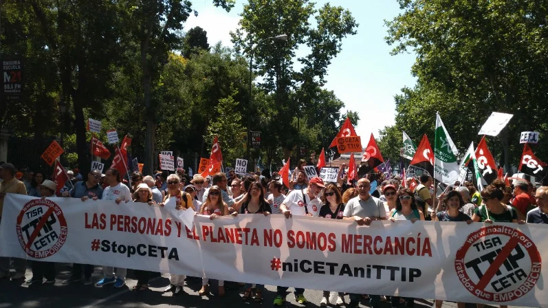 Protestas contra el CETA en Madrid