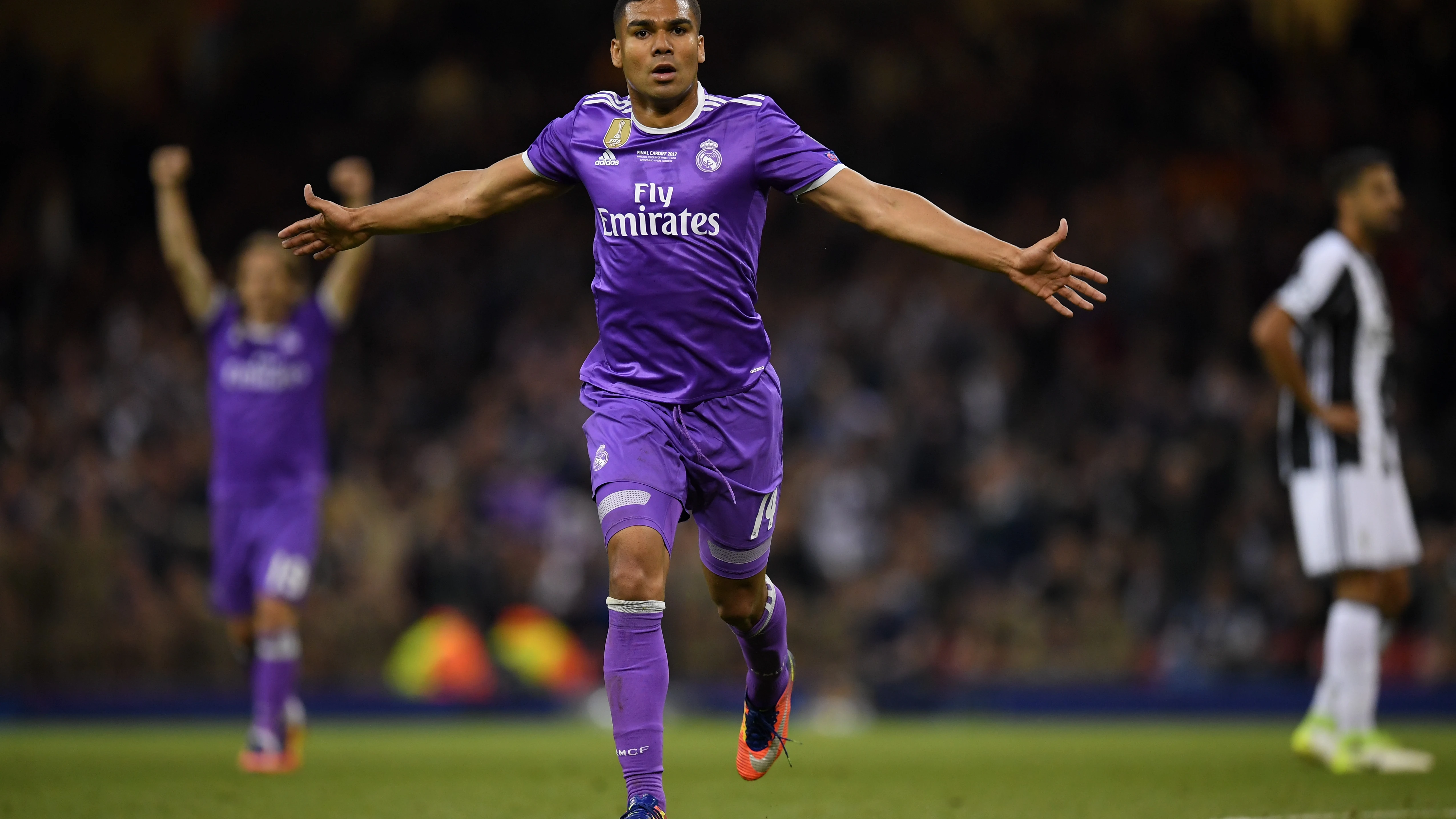 Casemiro celebrando su gol a la Juventus