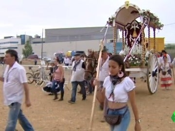 Las carretas llegando a la romería de terrassa Las carretas llegando a la romería de terrassa