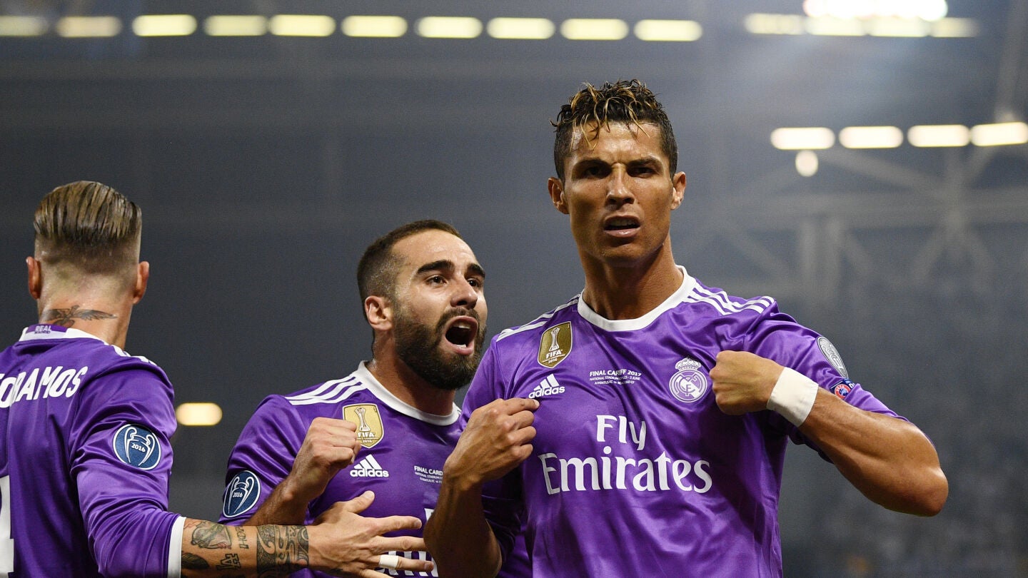 Cristiano Ronaldo celebra su gol con el Real Madrid