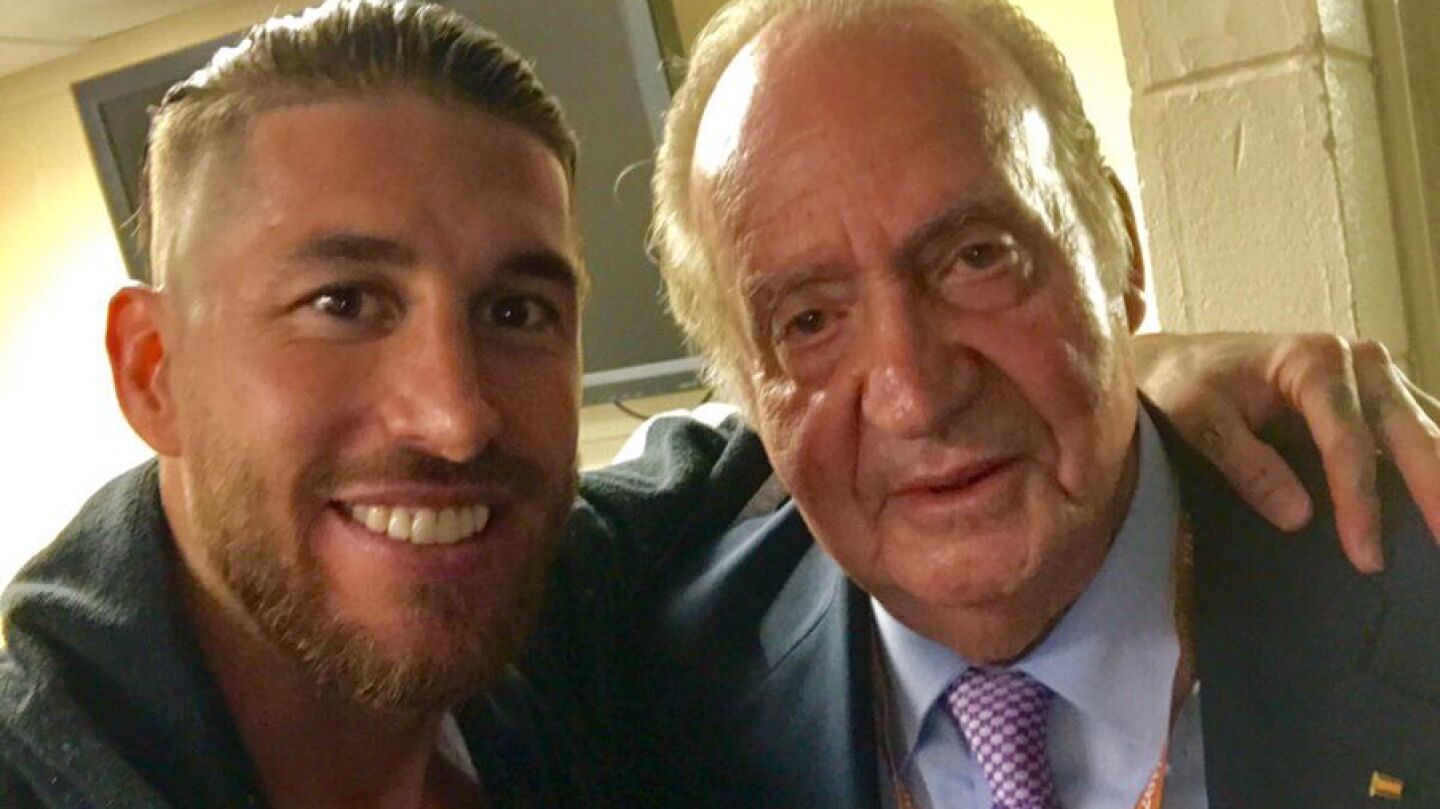 Sergio Ramos junto al Rey Juan Carlos 