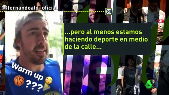 Frame 114.321381 de: Fernando Alonso se entrena en las calles de Montreal y se 'ofrece' a los Warriors... y a los Cavaliers Frame 114.321381 de: Fernando Alonso se entrena en las calles de Montreal y se 'ofrece' a los Warriors... y a los Cavaliers
