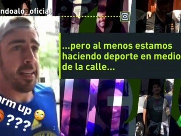 Frame 114.321381 de: Fernando Alonso se entrena en las calles de Montreal y se 'ofrece' a los Warriors... y a los Cavaliers Frame 114.321381 de: Fernando Alonso se entrena en las calles de Montreal y se 'ofrece' a los Warriors... y a los Cavaliers