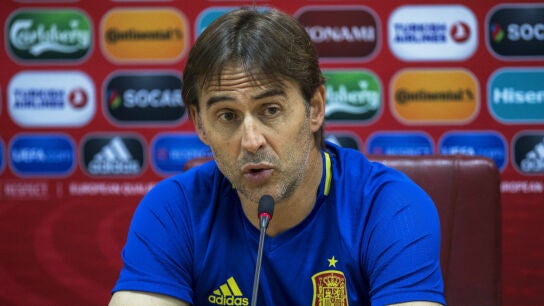 Julen Lopetegui, en rueda de prensa