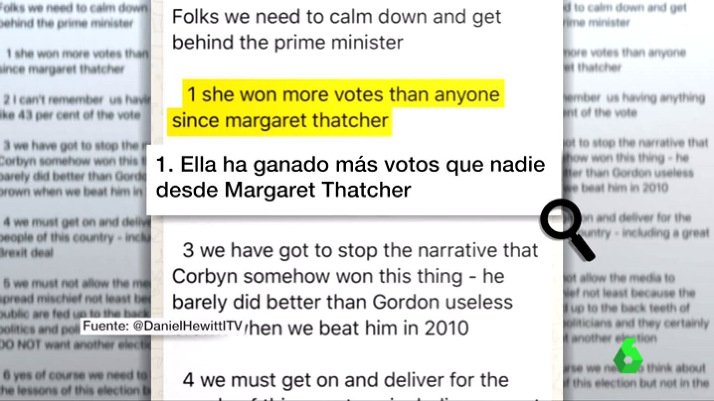 Frame 3.204279 de: Filtran los mensajes que Boris Johnson envi&oacute; a los diputados conservadores
