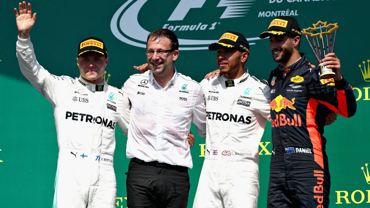 Bottas, Hamilton y Ricciardo, en el podio de Canadá