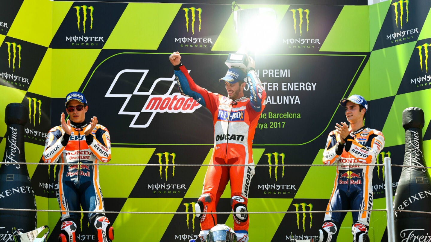 Dovizioso, en el podio de Catalu&ntilde;a