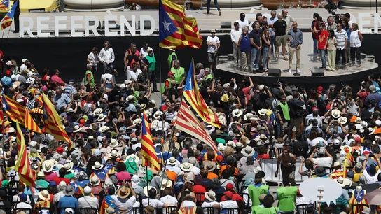 Concentración por el referéndum en Cataluña Concentración por el referéndum en Cataluña