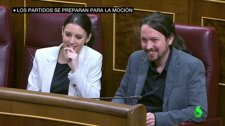 Irene Montero y Pablo Iglesias en el Congreso