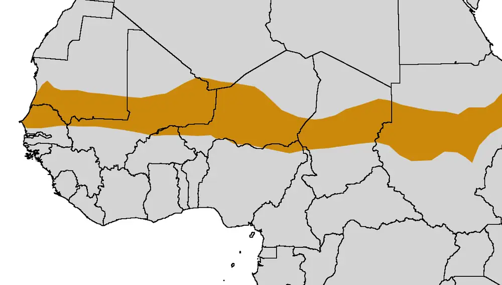 Mapa de la zona del Sahel