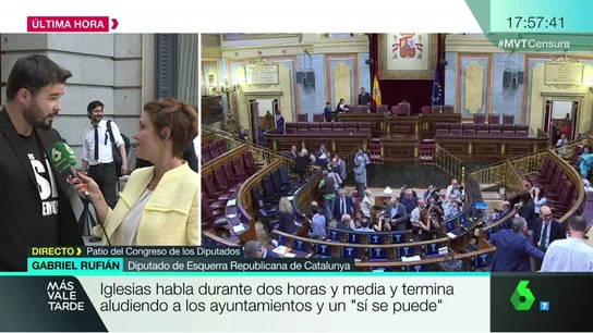 Gabriel Rufián habla con Cristina Pardo Gabriel Rufián habla con Cristina Pardo