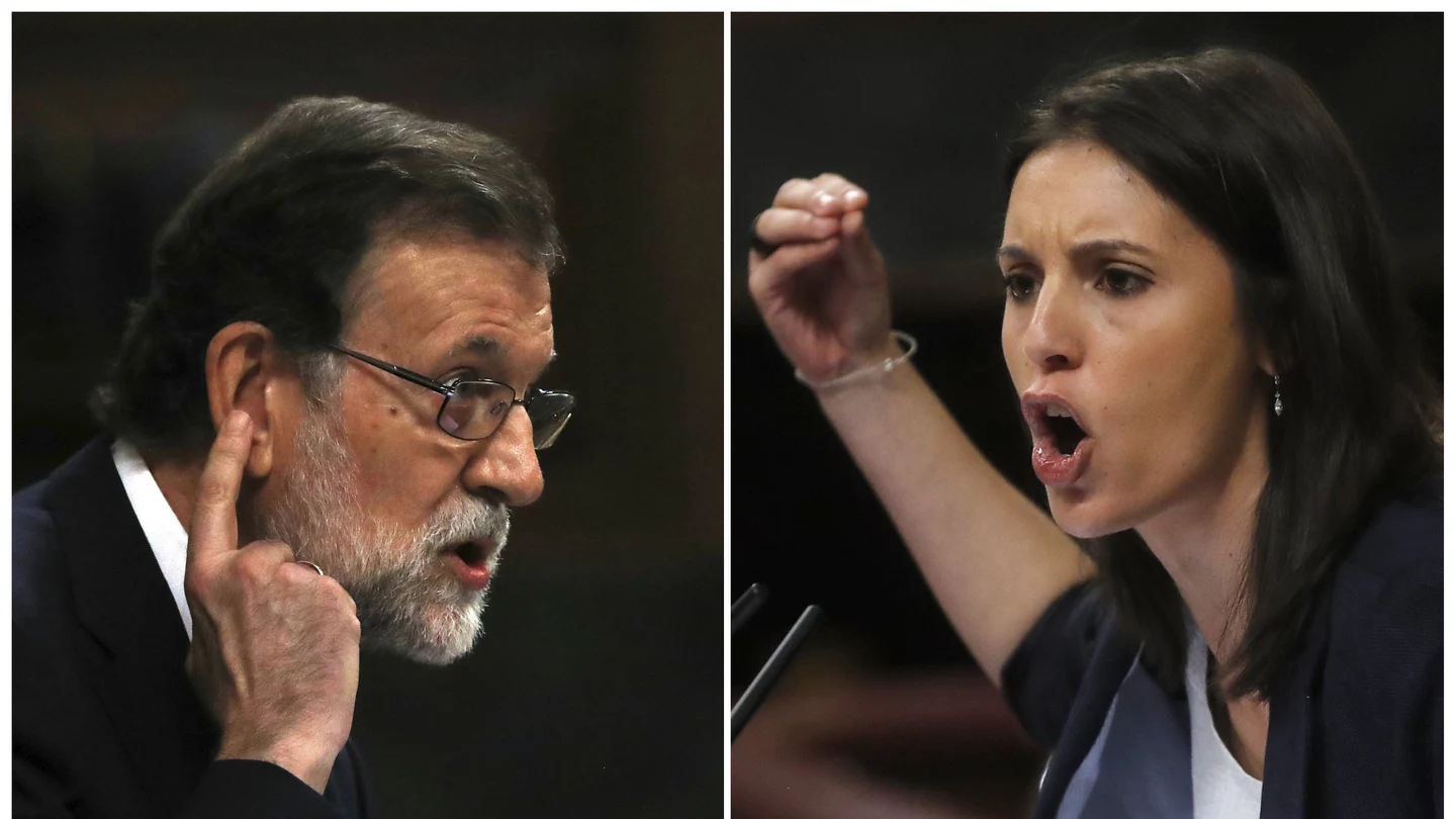El presidente del Gobierno, Mariano Rajoy, y la portavoz de Unidos de Podemos, Irene Montero El presidente del Gobierno, Mariano Rajoy, y la portavoz de Unidos de Podemos, Irene Montero