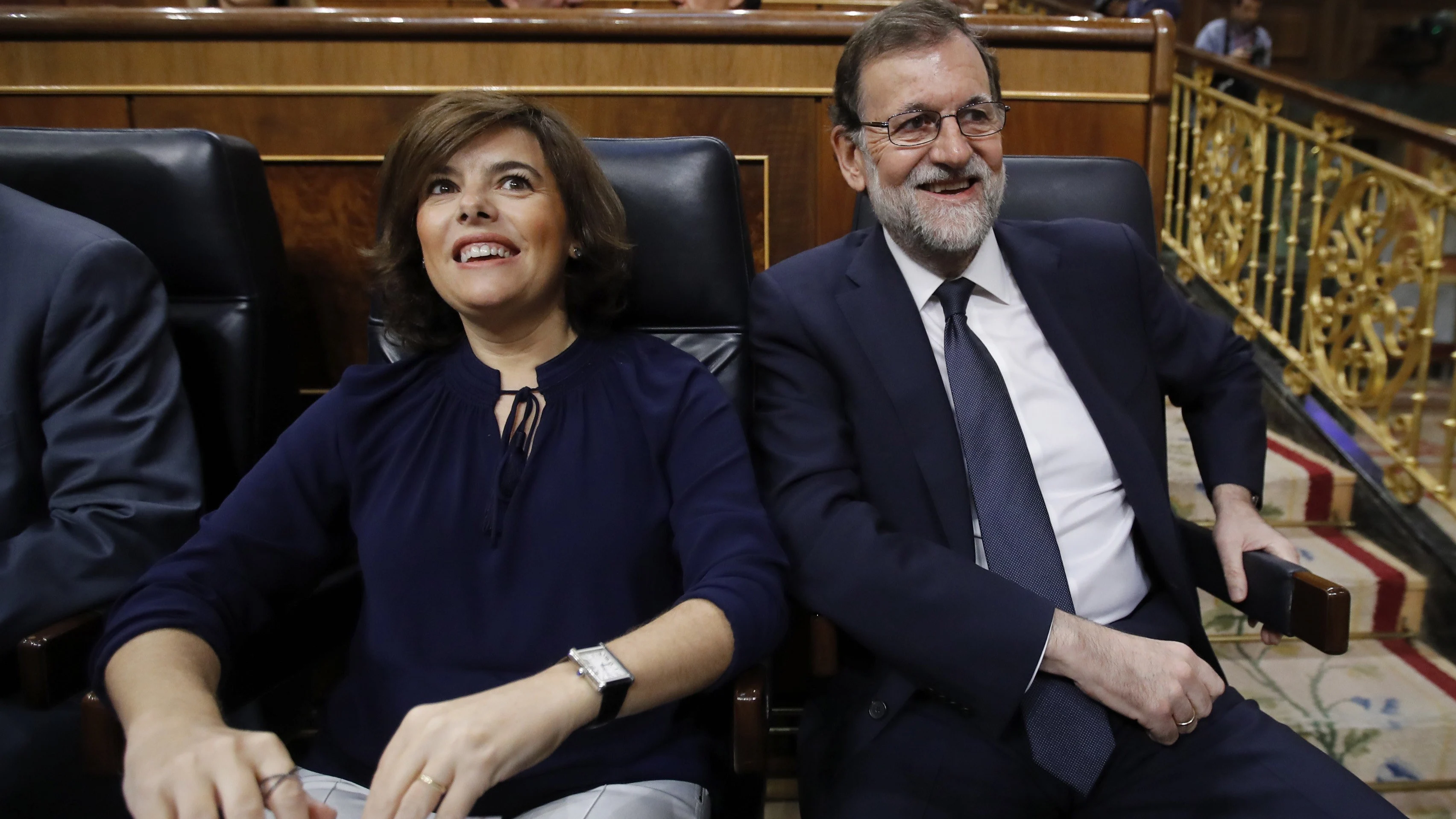 Mariano Rajoy y Soraya Sáenz de Santamaría en el Congreso