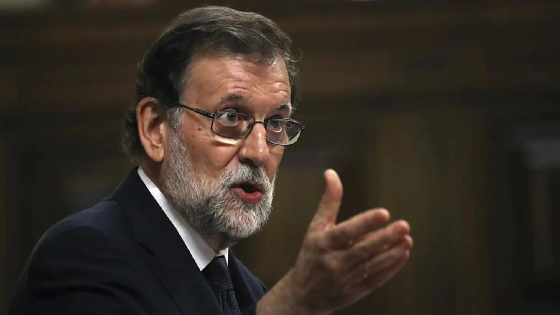 Mariano Rajoy, durante su intervención en la moción de censura