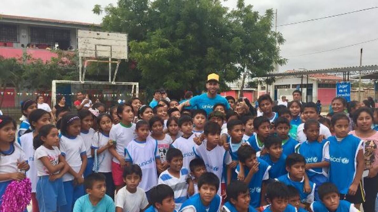 Sergio Ramos, embajador de Unicef en Per&uacute;