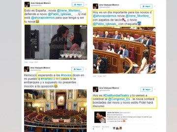 Ana Vázquez Blanco ha borrado tres de estos cuatros tuits sobre Irene Montero Ana Vázquez Blanco ha borrado tres de estos cuatros tuits sobre Irene Montero