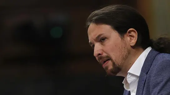 Pablo Iglesias, durante la moción de censura contra Rajoy Pablo Iglesias, durante la moción de censura contra Rajoy