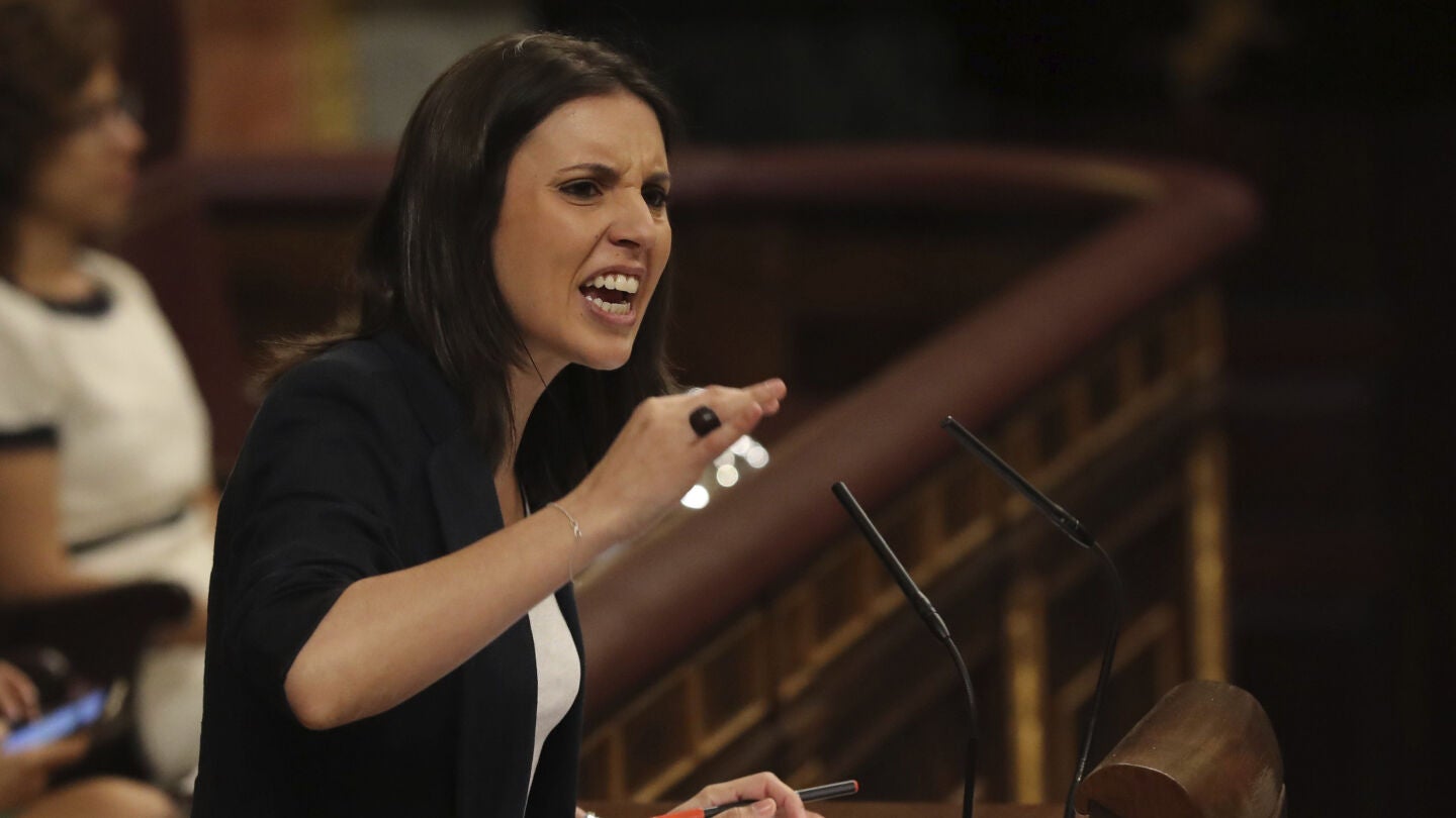 Irene Montero durante su intervenci&oacute;n