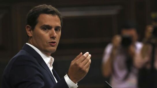 Albert Rivera, en el debate de la moci&oacute;n de censura