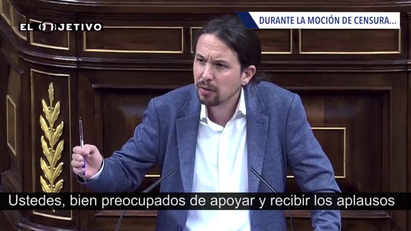 Frame 9.394874 de: Pablo Iglesias repite insistentemente que "el PP es el partido m&aacute;s corrupto de Europa"