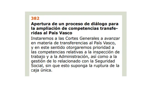 Fragmento del programa electoral de Podemos para las elecciones generales del 26-J Fragmento del programa electoral de Podemos para las elecciones generales del 26-J