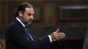 José Luis Ábalos, portavoz del PSOE, durante el debate de la moción de censura