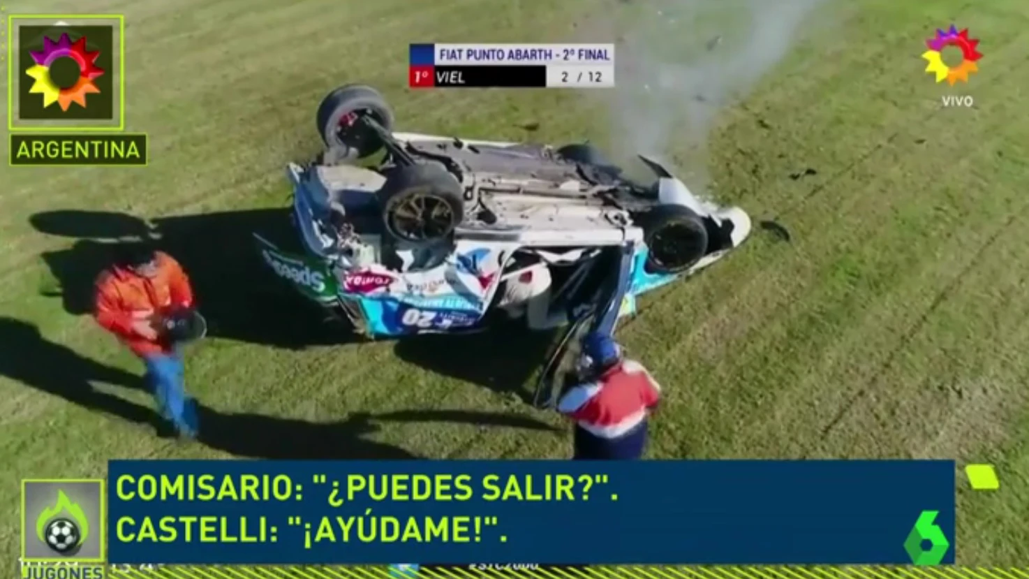 Imagen del accidente de Luis Castelli