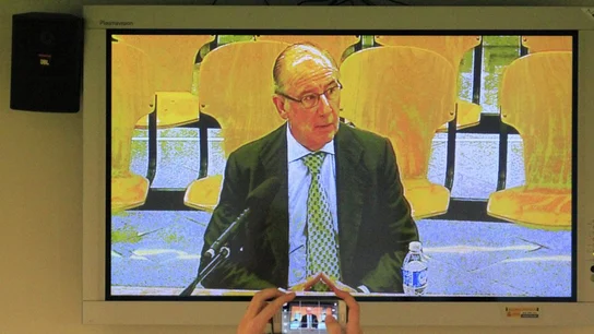 Rato en su declaración en el juicio de Gürtel Rato en su declaración en el juicio de Gürtel