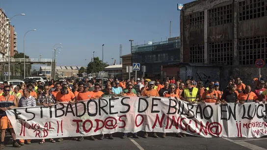Protesta de estibadores Protesta de estibadores