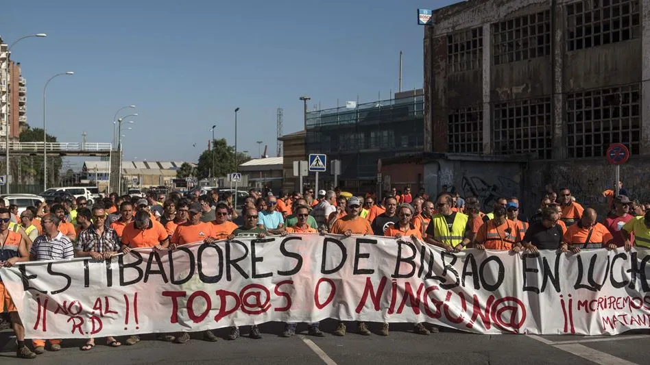 Protesta de estibadores