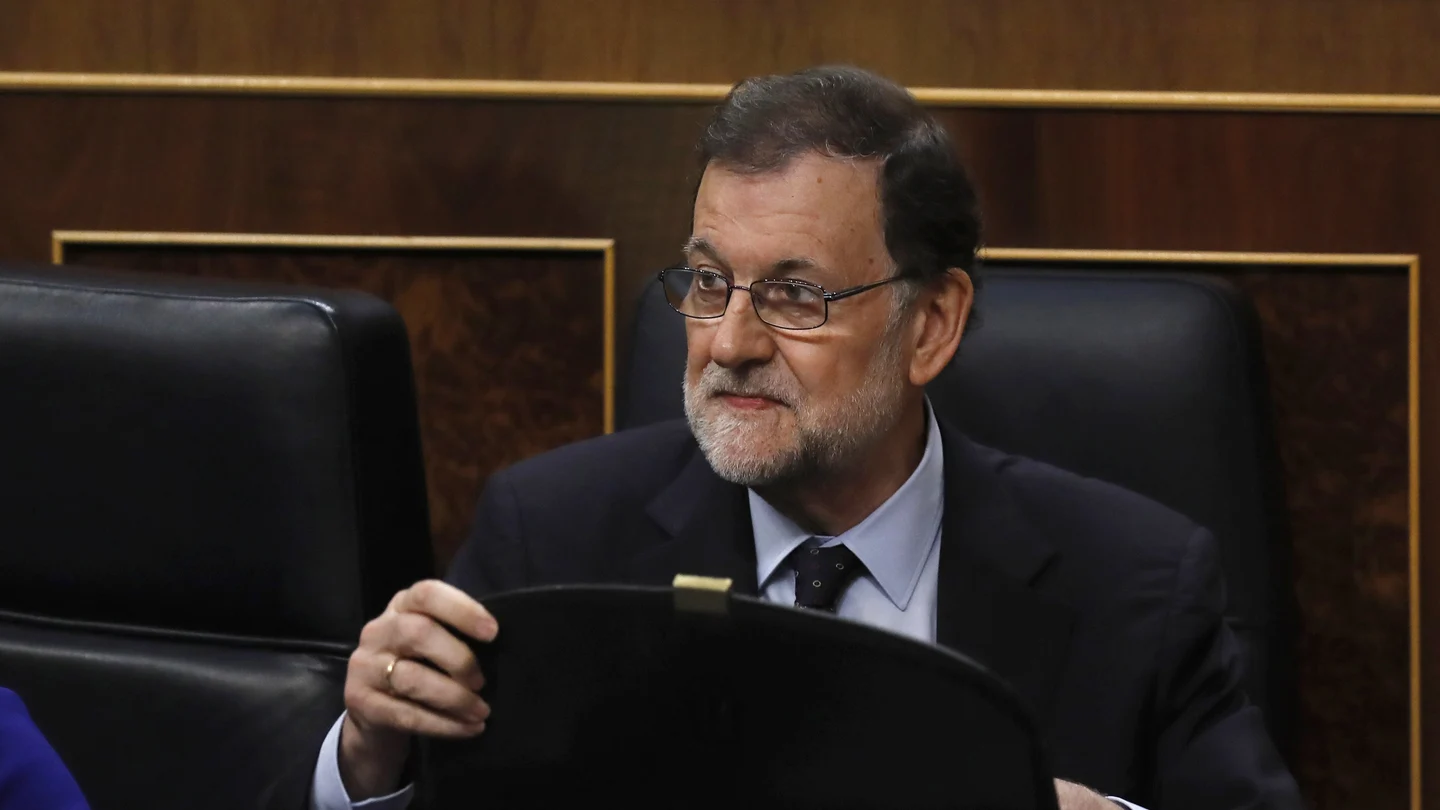 Mariano Rajoy durante la sesión de control al Gobierno Mariano Rajoy durante la sesión de control al Gobierno