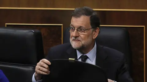 Mariano Rajoy durante la sesión de control al Gobierno Mariano Rajoy durante la sesión de control al Gobierno