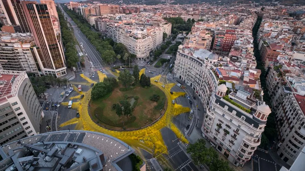 Sol de Greenpeace en Barcelona