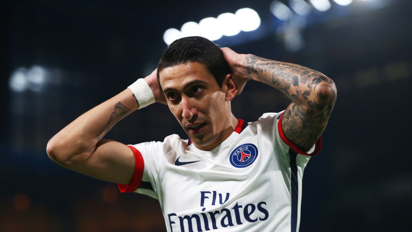 Di Mar&iacute;a, en un partido con el PSG