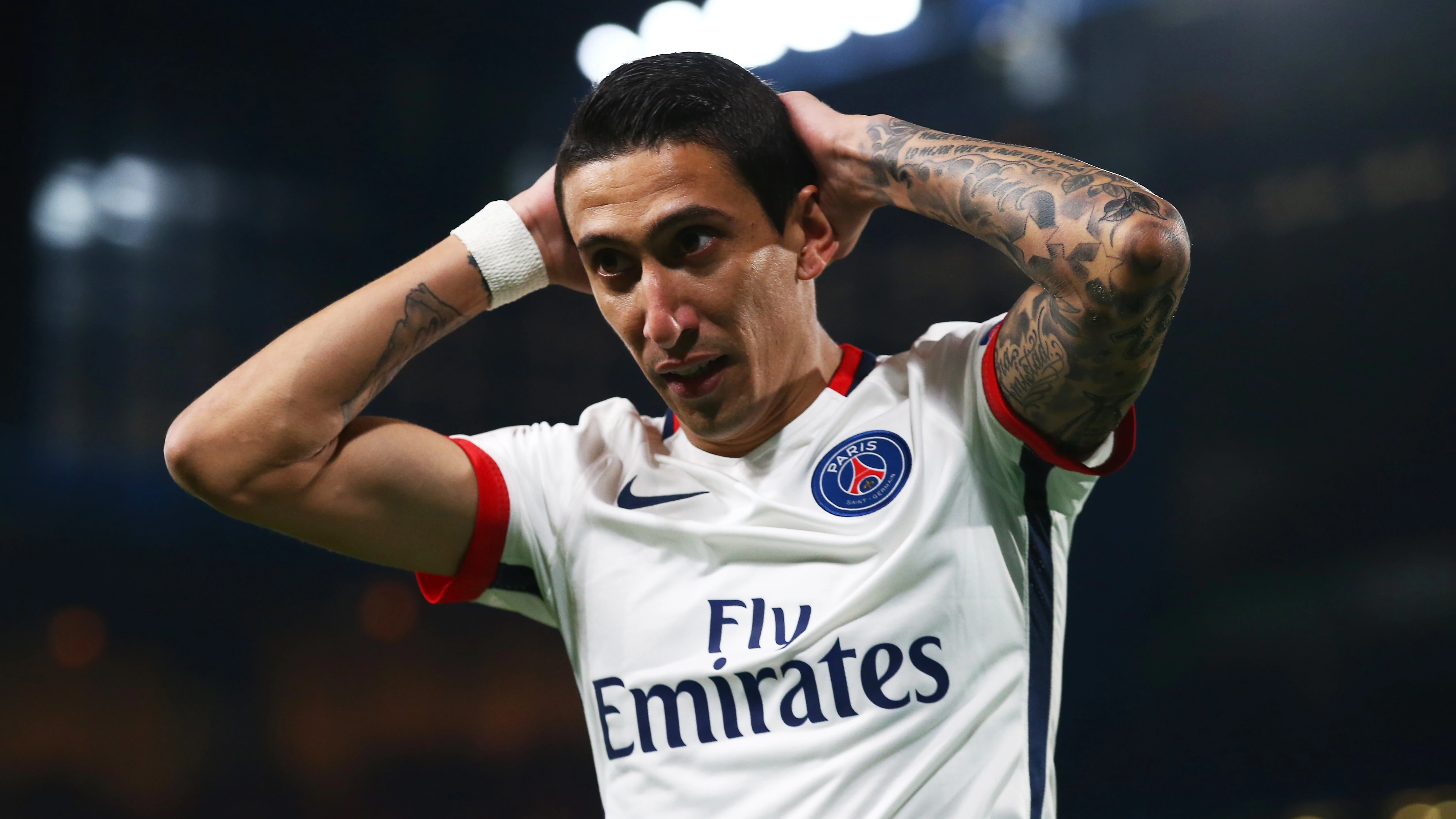 Di Mar&iacute;a, en un partido con el PSG