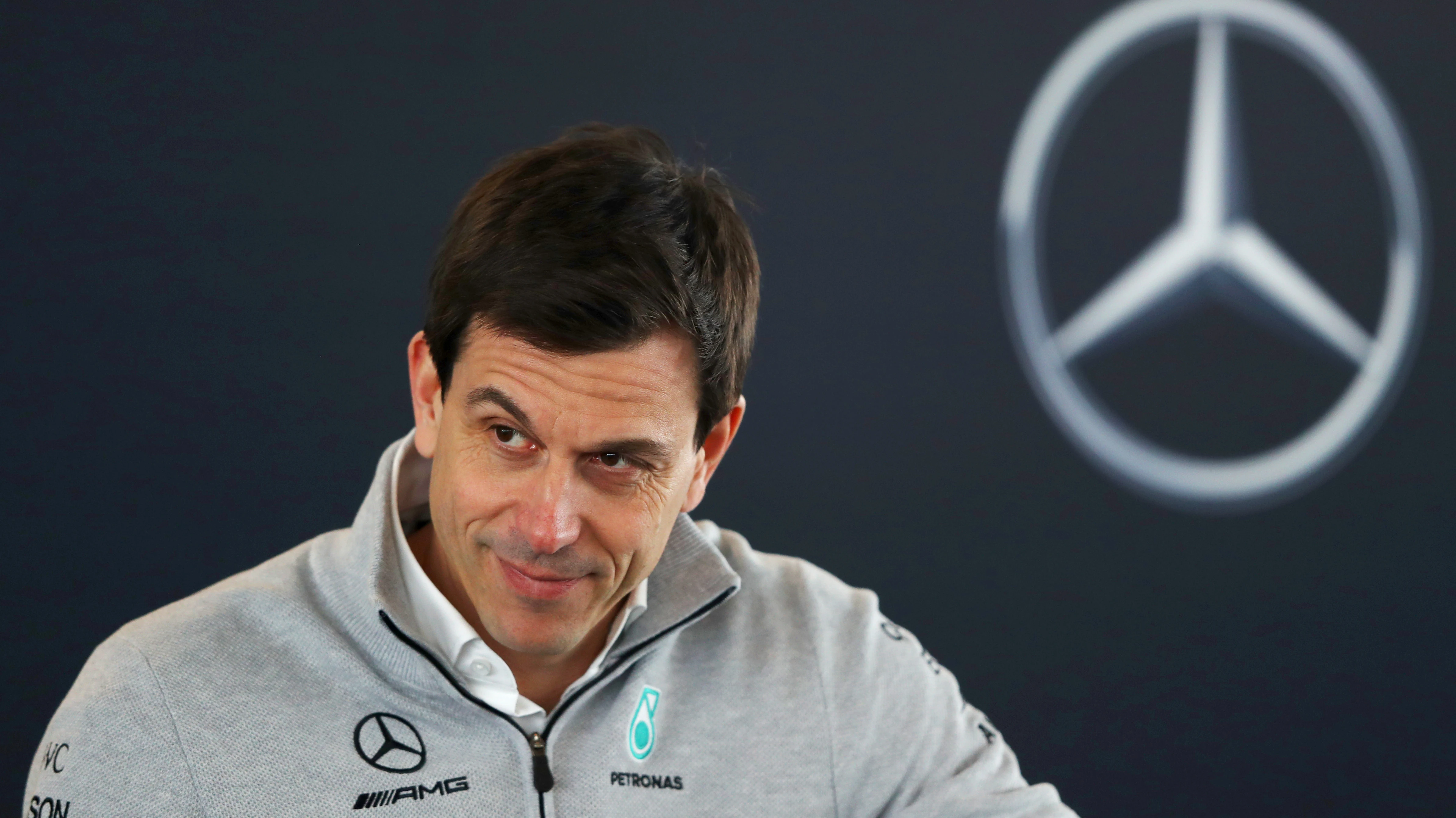 Toto Wolff, durante una rueda de prensa de Mercedes