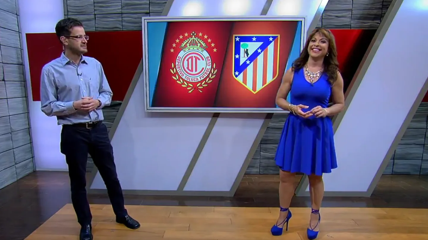Rosana Franco, presentadora de ESPN, criticando al Atlético de Madrid Rosana Franco, presentadora de ESPN, criticando al Atlético de Madrid