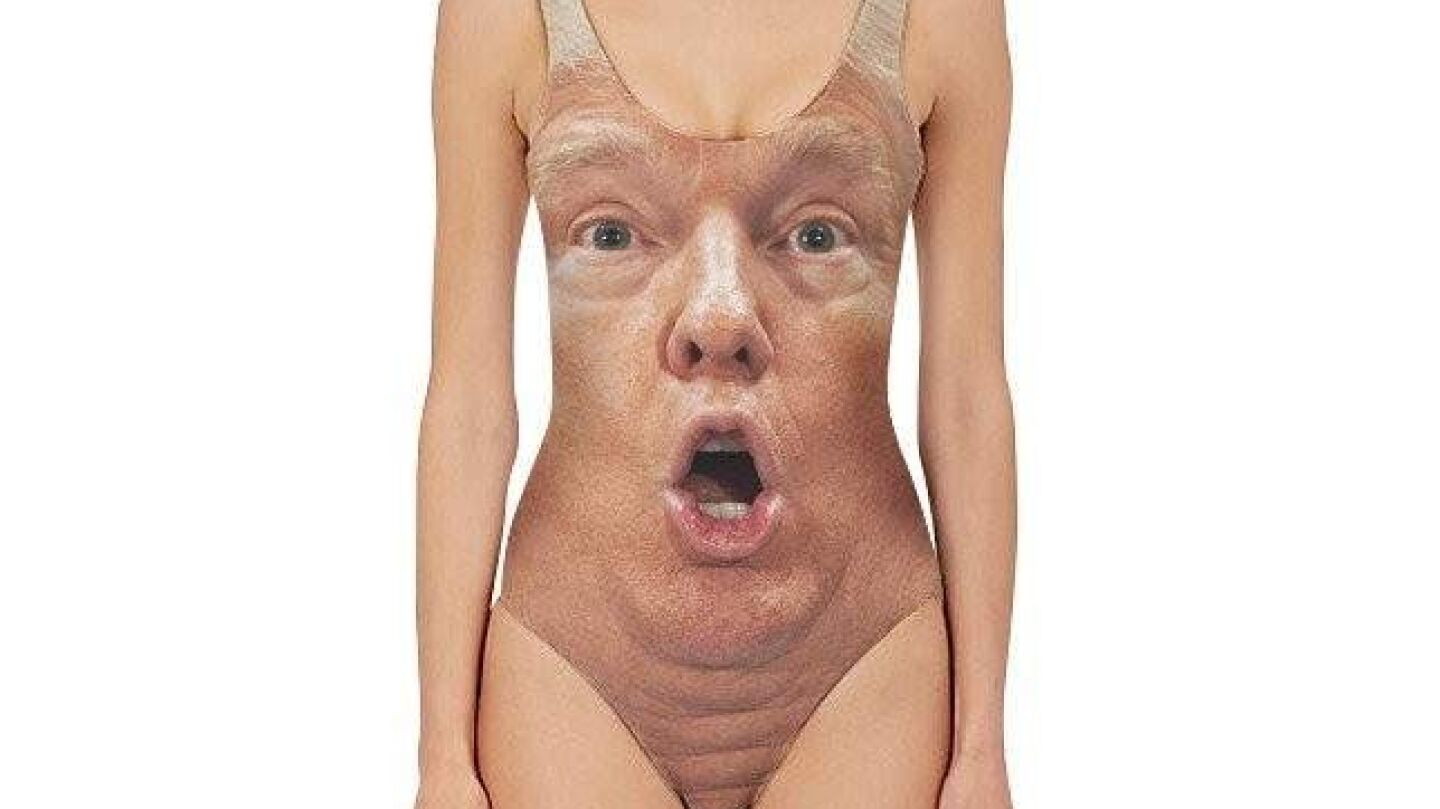 Ba&ntilde;ador con la cara de Donald Trump