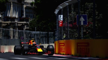 Max Verstappen, en el trazado de Bakú