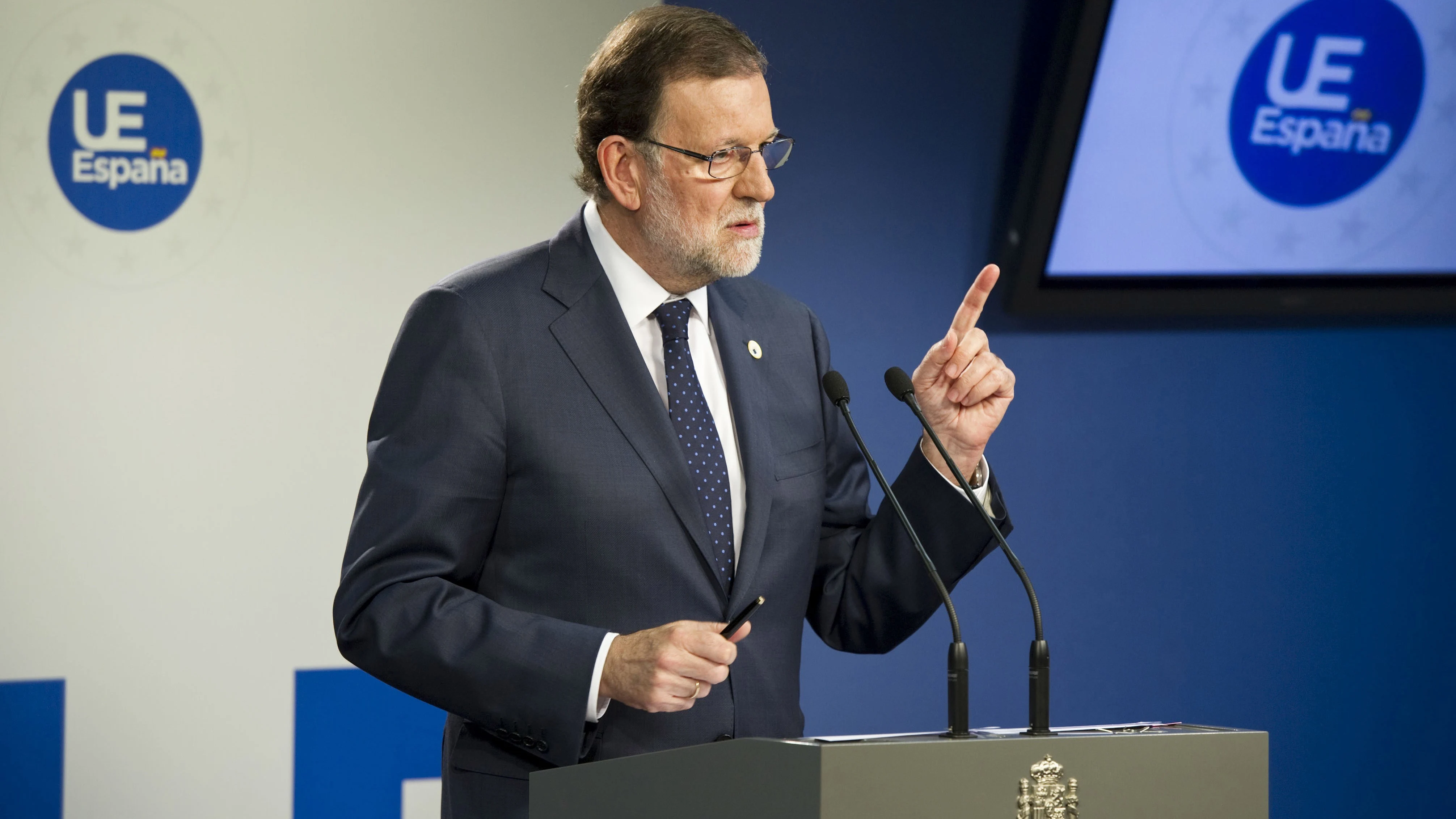 El presidente del Gobierno, Mariano Rajoy, durante la rueda de prensa El presidente del Gobierno, Mariano Rajoy, durante la rueda de prensa