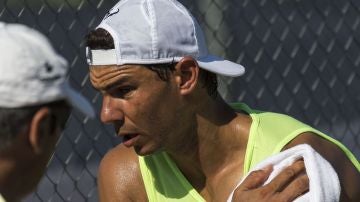 Rafa Nadal, en un entrenamiento en Mallorca