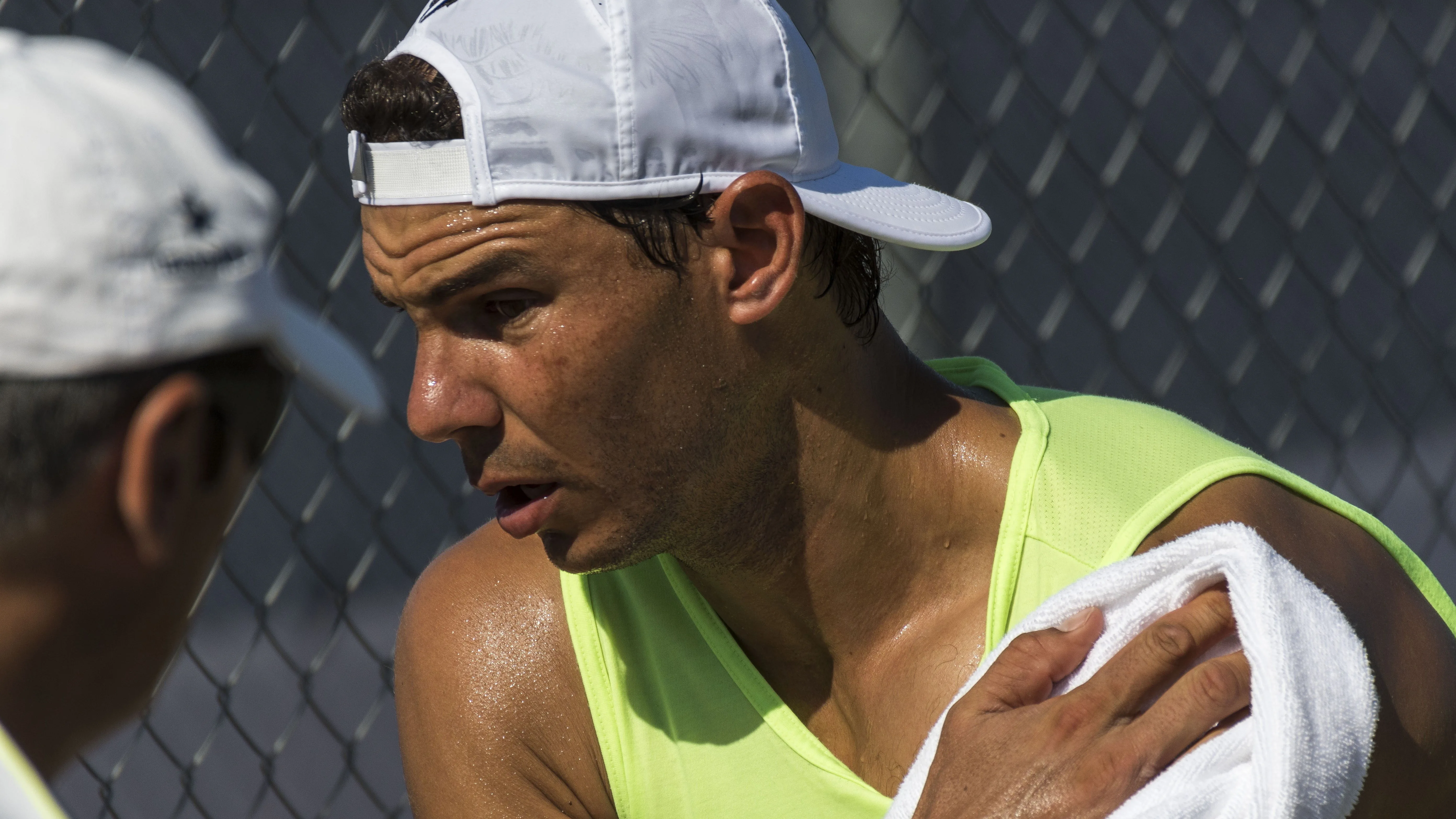 Rafa Nadal, en un entrenamiento en Mallorca