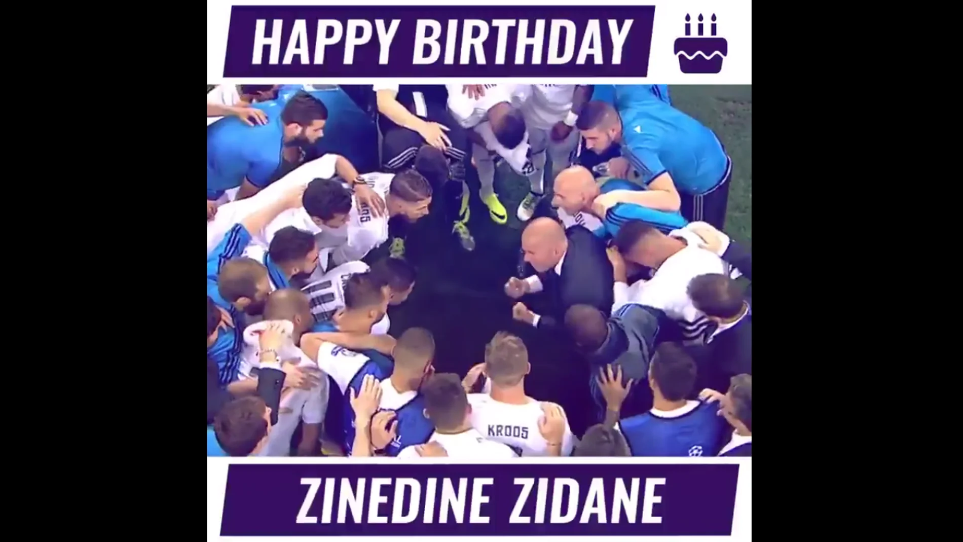 La felicitación del Madrid a Zidane