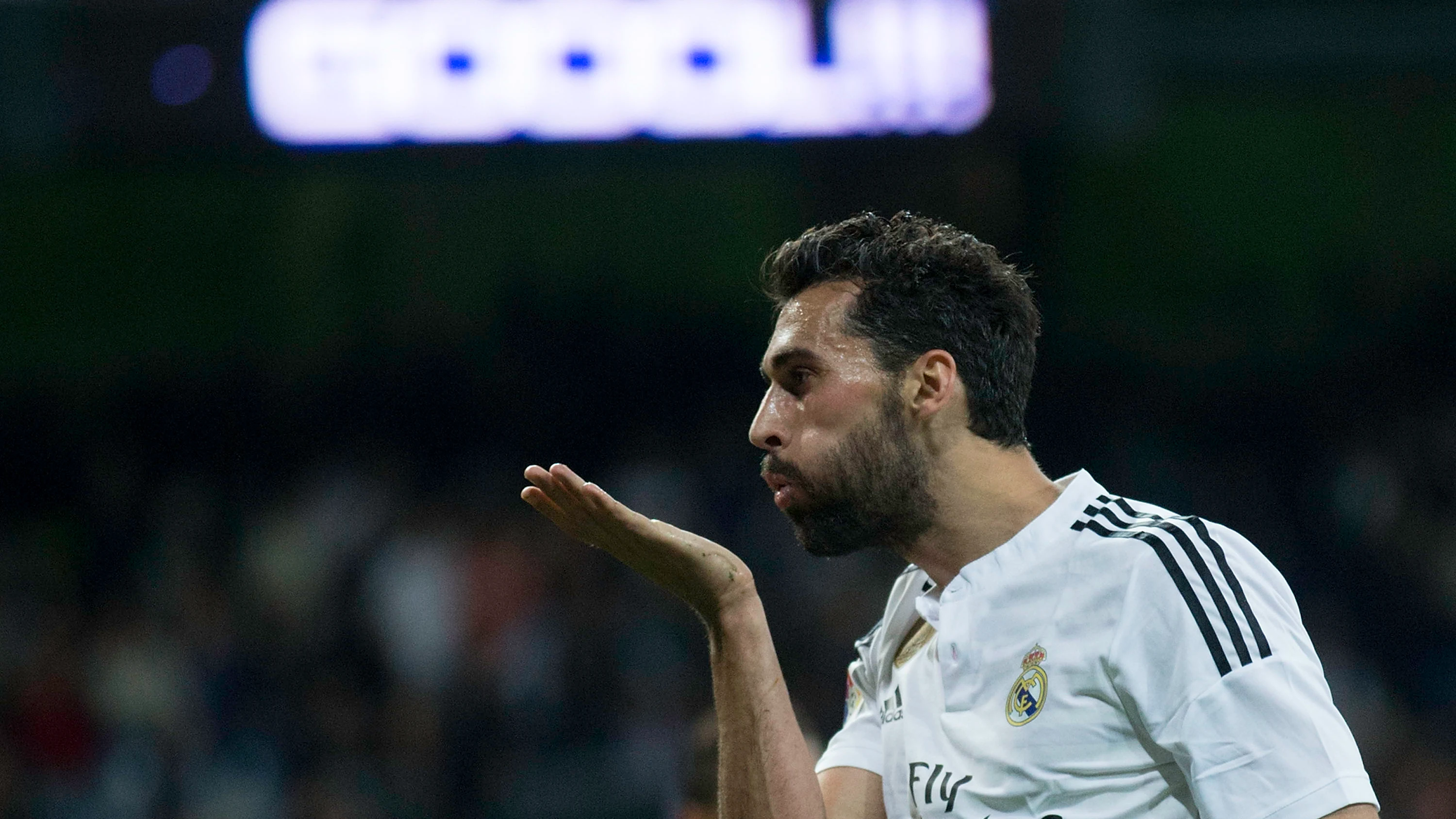 Arbeloa celebra un gol durante su época como jugador del Real Madrid