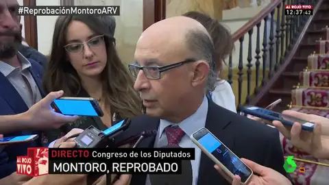 Cristóbal Montoro, tras su reprobación Cristóbal Montoro, tras su reprobación