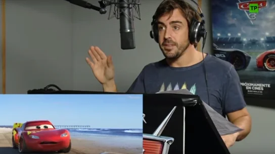 Fernando Alonso, en el doblaje de 'Cars 3' Fernando Alonso, en el doblaje de 'Cars 3'