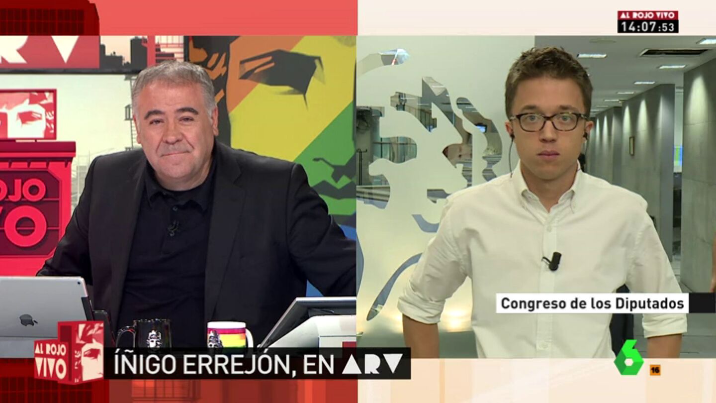 &Iacute;&ntilde;igo Errej&oacute;n, durante su entrevista en ARV