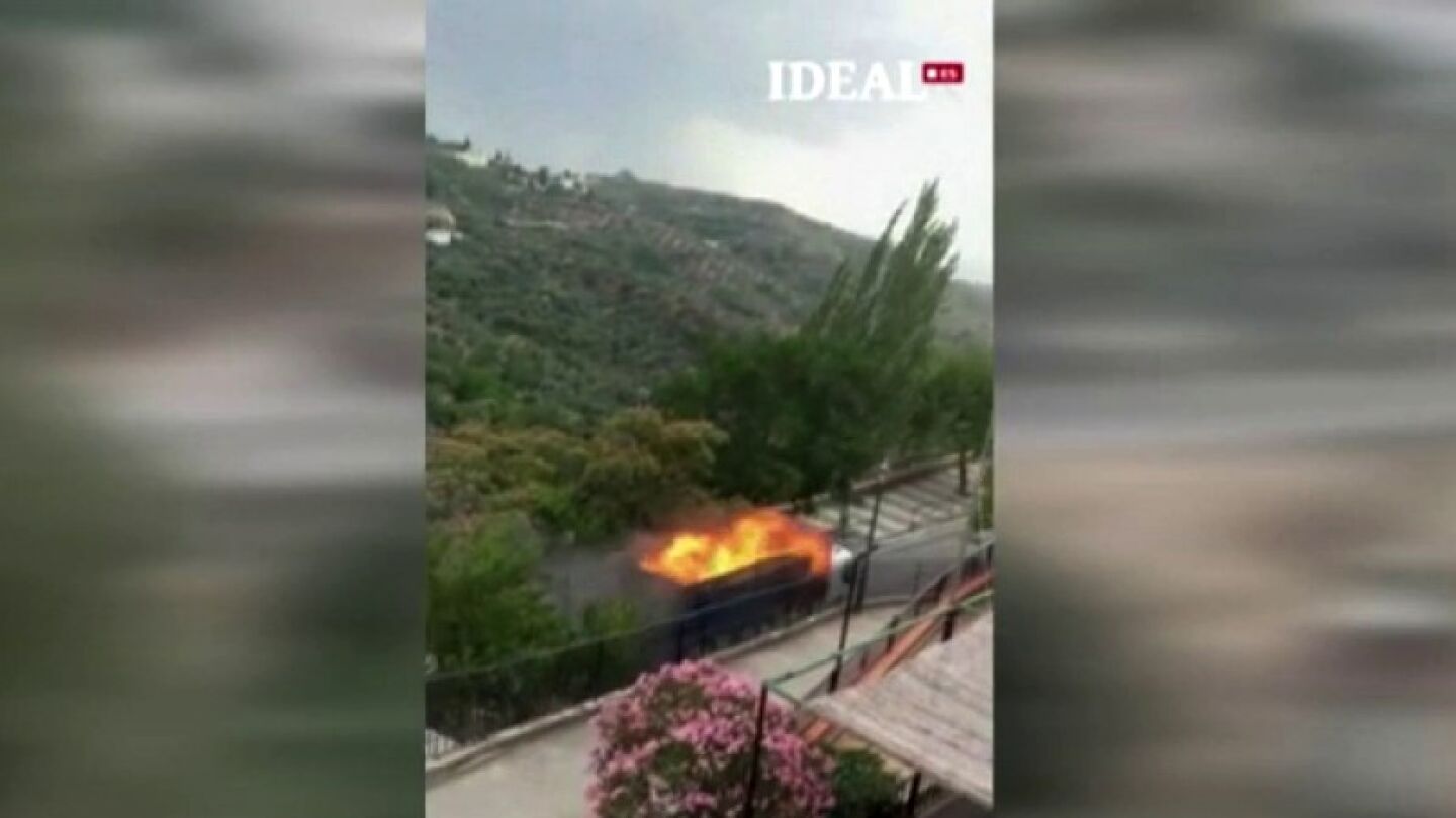 Cami&oacute;n en llamas
